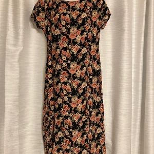 Vintage-Black Floral Dress